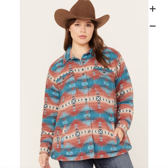 Ariat REAL Southwestern Print Aztec Shacket 2XL - Picture 5 of 5